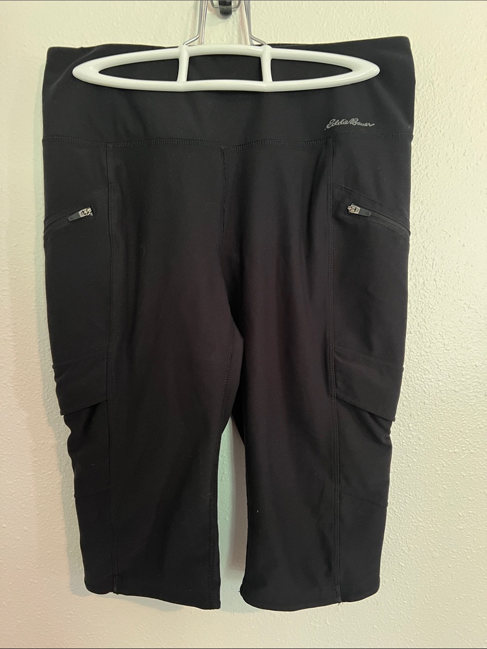 Eddie Bauer Black Performance Capri Cargo Shorts